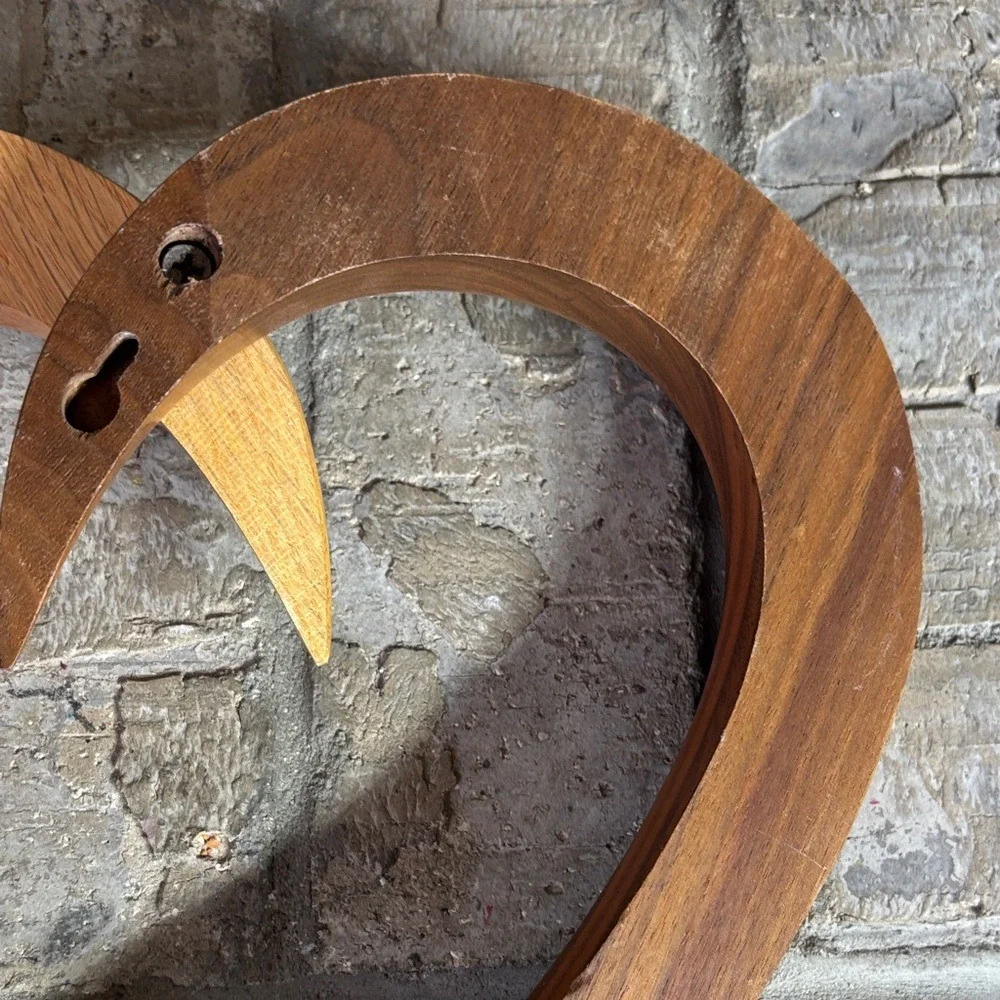 Wild Flower Wood 3D Heart Vase Black Walnut And Red Oak BoHo Natural‎